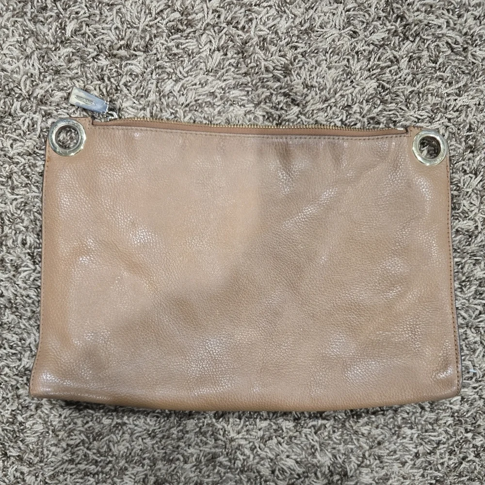Michael Kors Bond Large Leather Satchel /Clutch in Acorn